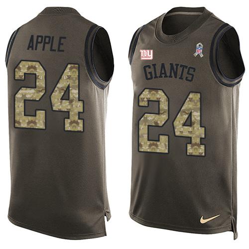 Nike Giants #24 Eli Apple Green Men's Stitched NFL Limited Salute To Service Tank Top Jersey